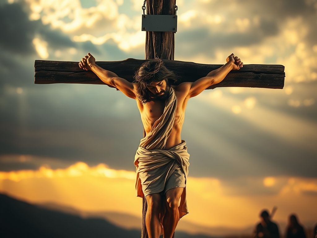Jesus morreu na cruz por amor versículo